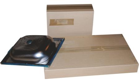 Вид упаковки умывальника для дачи электрического с нержавеющей мойкой